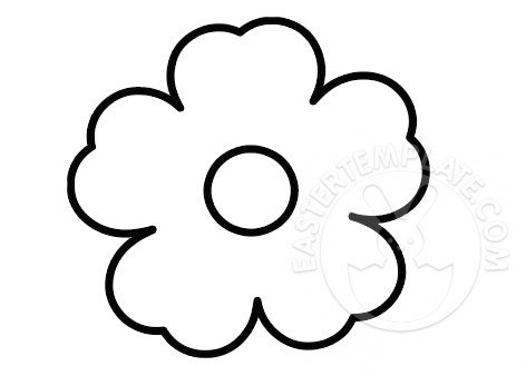 The first image is that of a cute flower that will instantly bring a smile on your kids face. Five Petal Flower Coloring Page Easter Template