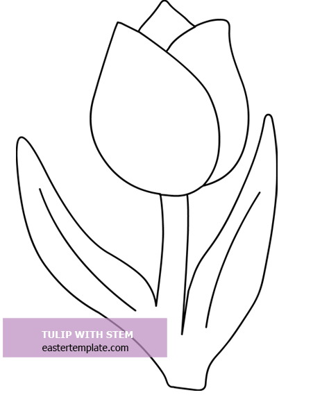 tulip with stem template pdf easter template