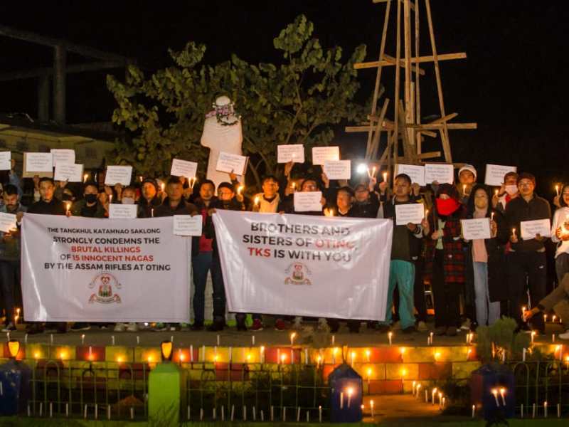 Candle light vigil in Manipur