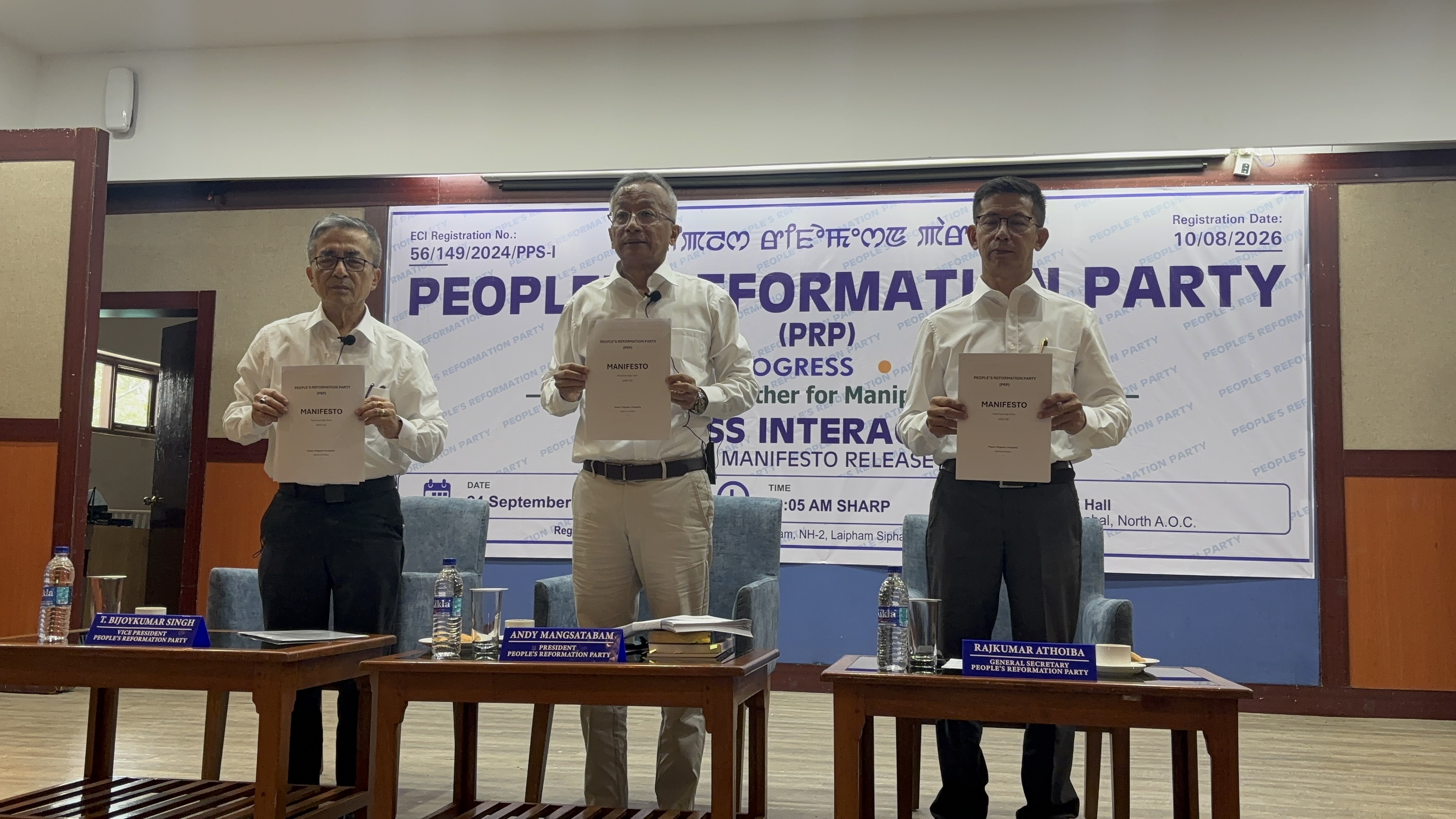Manipur: People's Reformation Party formally launched, to contest 2027 Assembly polls