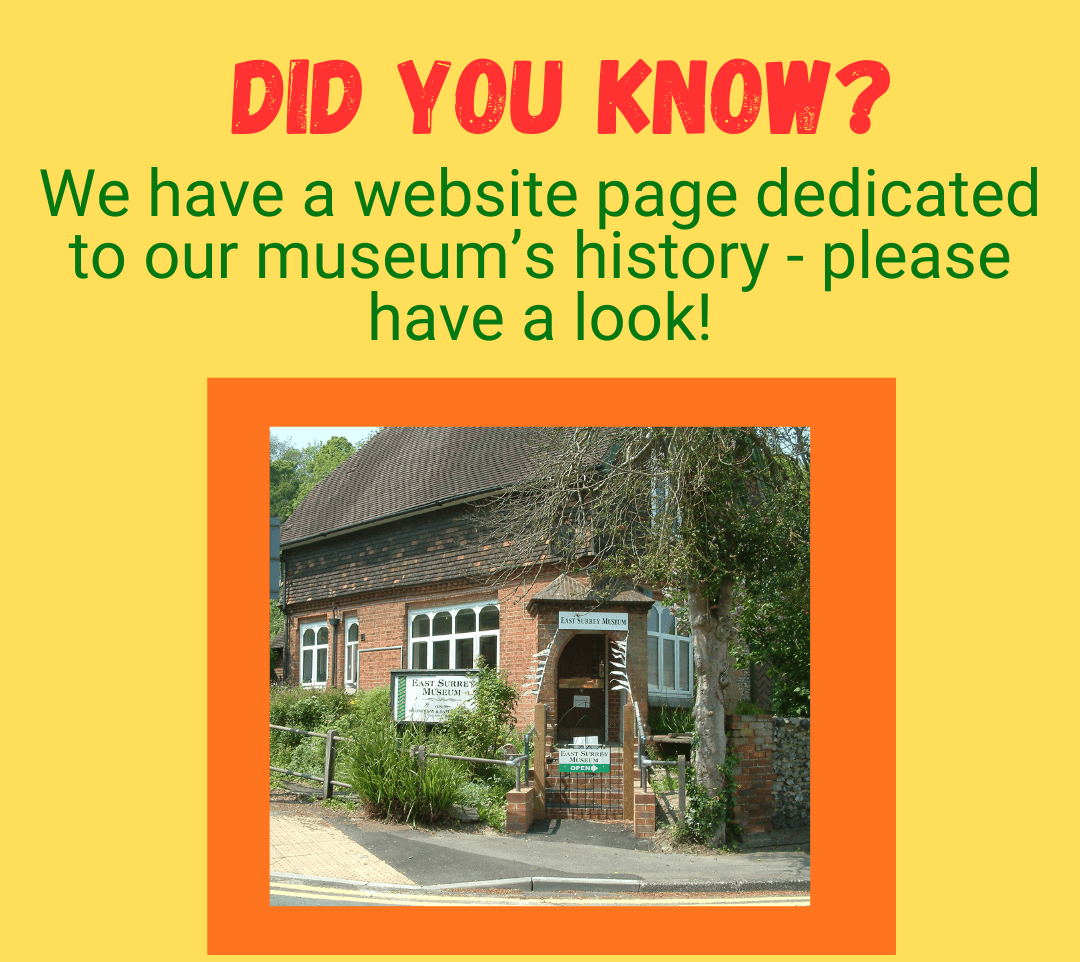 Local history display at East Surrey Museum