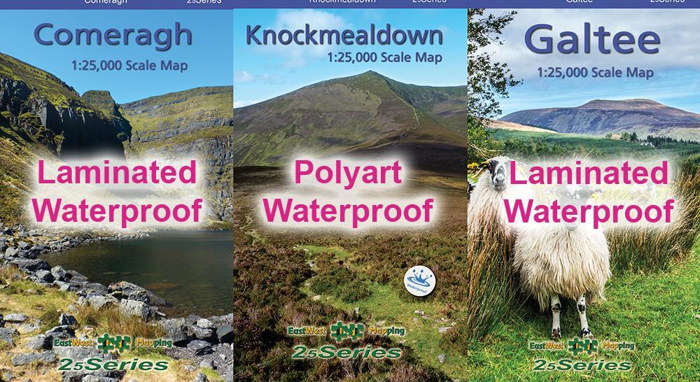 Set Of Three 1 25 000 South East Maps Waterproof EastWest Mapping Set Three SE Maps 