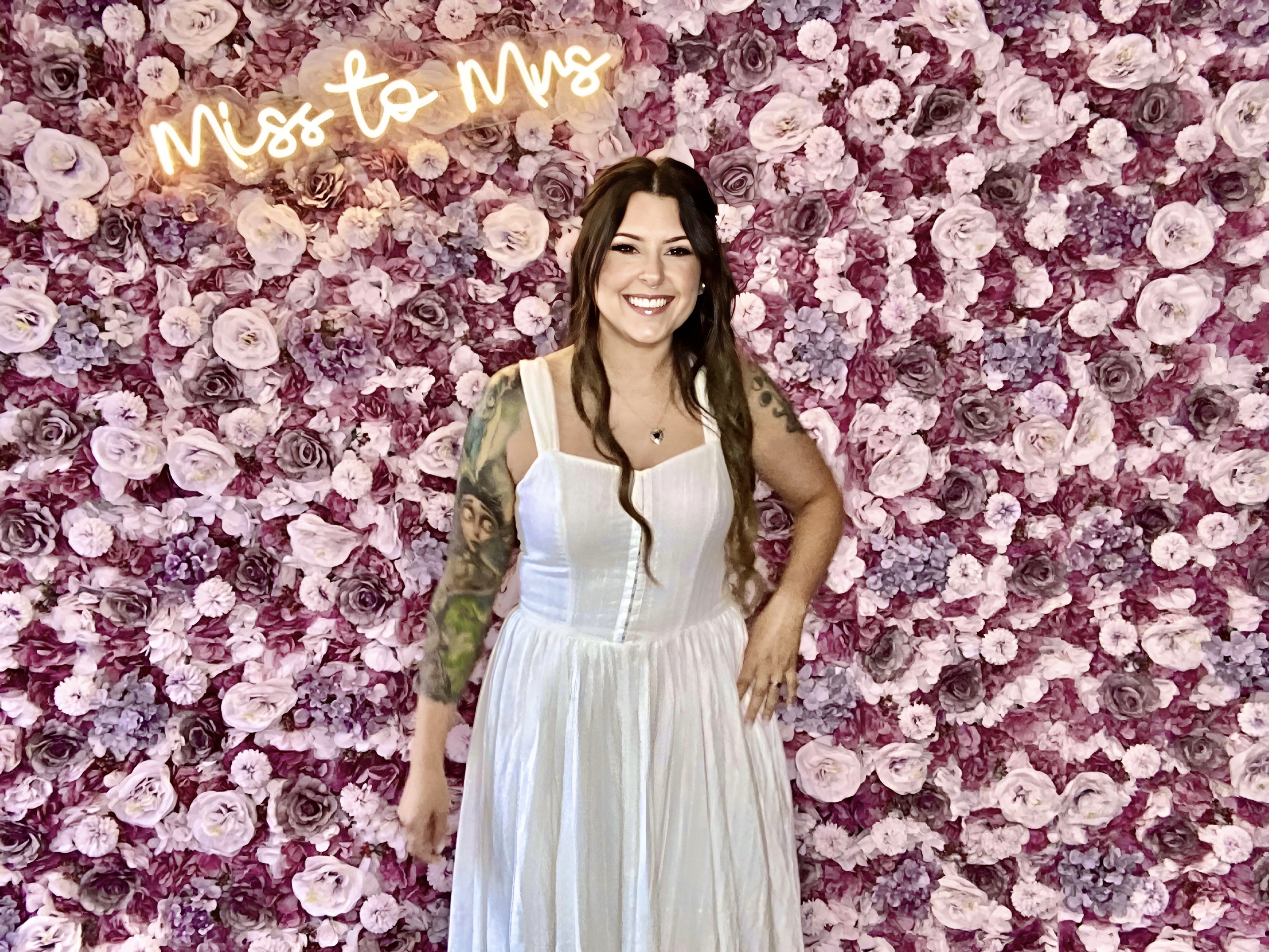 "Cecilia" Purple Flower Wall Rental Easy Breezy Bash Co Event Rentals