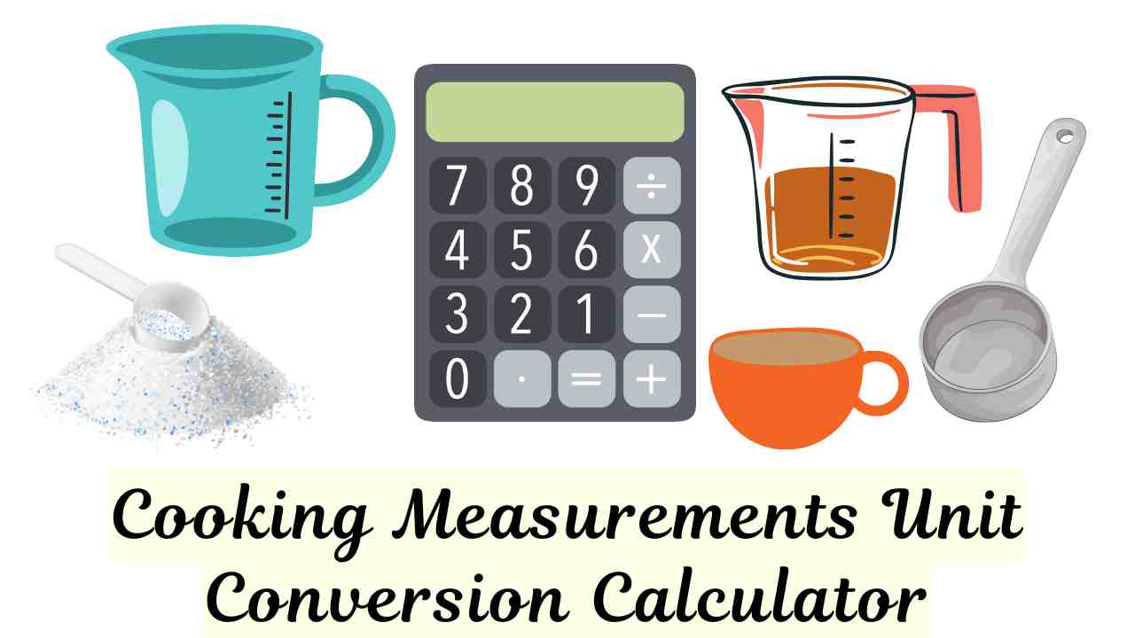 Cooking measurements unit conversion calculator