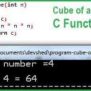 Function Cube Of Number In C Programming - EasyCodeBook.com