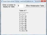 Python Gui Multiplication Table Easycodebook