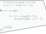 Python Program To Print A To Z Using For Loop Easycodebook