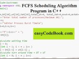 Fcfs Scheduling Algorithm Program In C Easycodebook