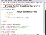 Python Power Recursive Function Easycodebook