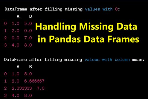 Handling Missing Data in Pandas Data Frames - EasyCodeBook.com