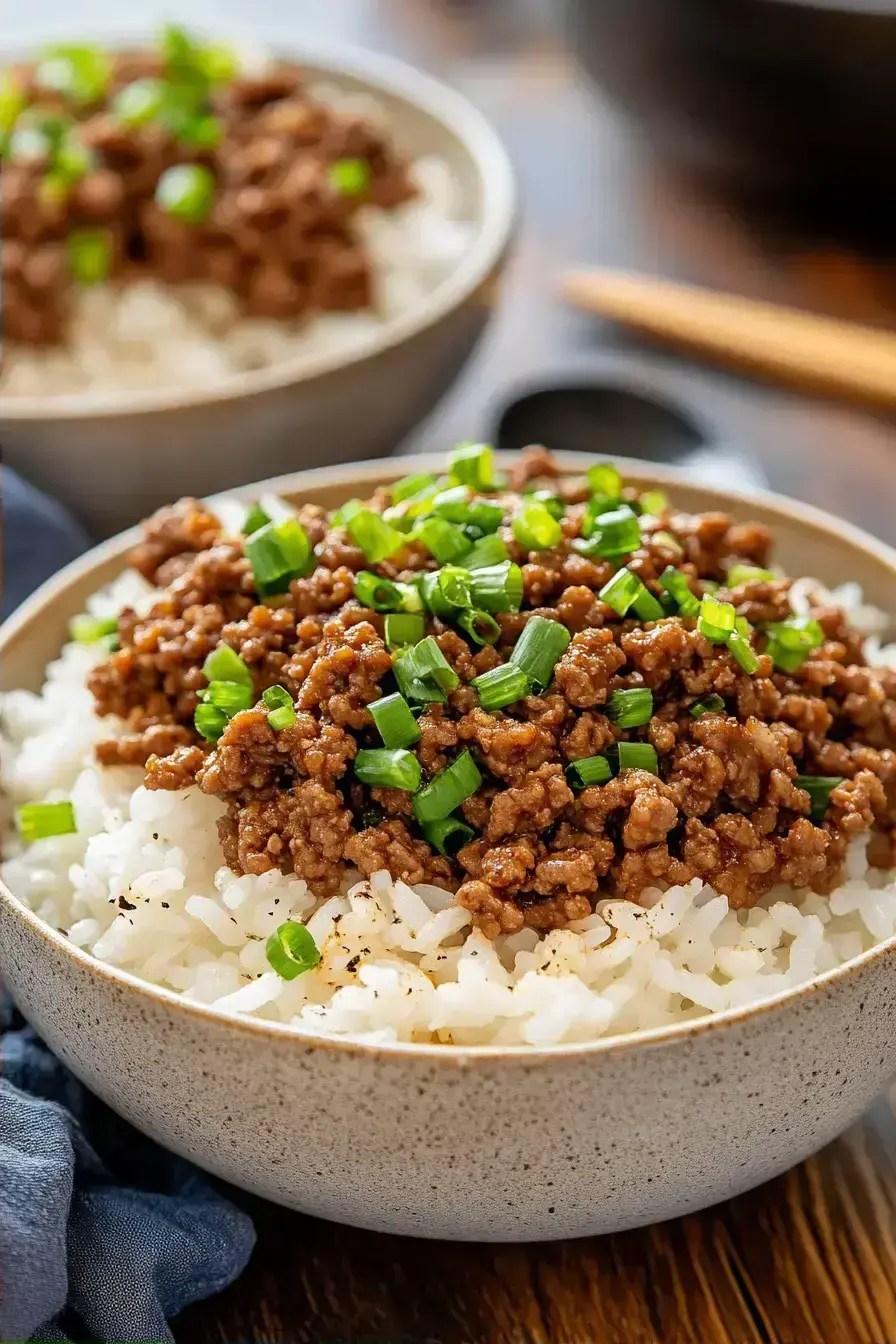 Ground Beef Rice Bowl
