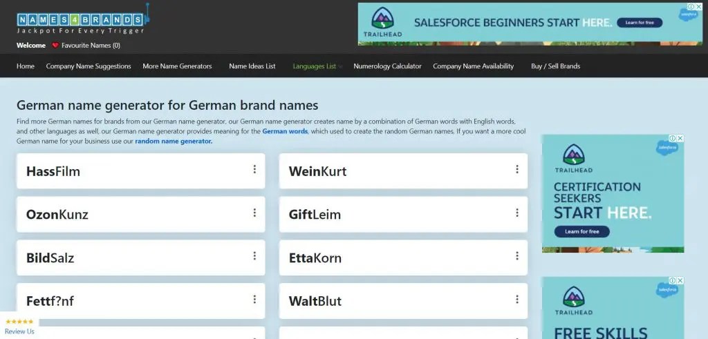 A winning name for your business requires a little inspiration. 6 Best German Name Generator You Can Use To Name People Business 2021