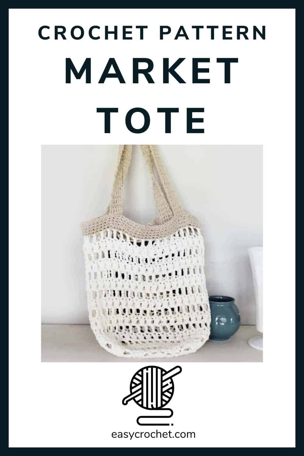 Beginner Crochet Market Tote Bag Easy Crochet