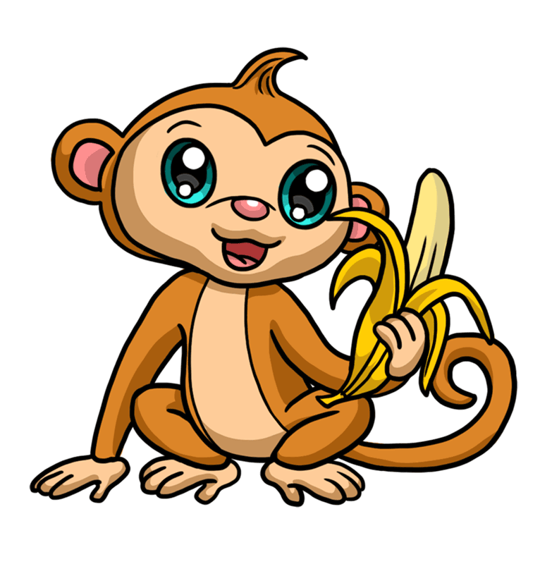 The images above represents how your finished drawing is going to . Learn How To Draw A Cute Monkey Step By Step For Beginners Easy To Draw Everything