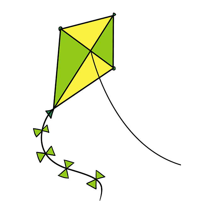 All you need is a marker, paper, and something to color with. How To Draw A Kite Really Easy Drawing Tutorial