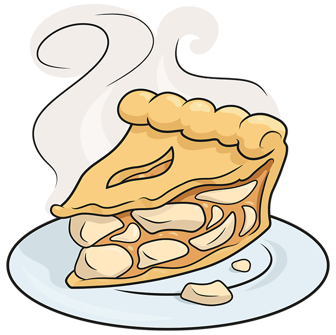 How to draw an apple pie