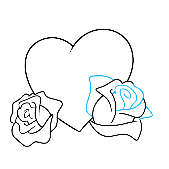 images Simple Heart Rose Drawing Step By Step easy drawing guides
