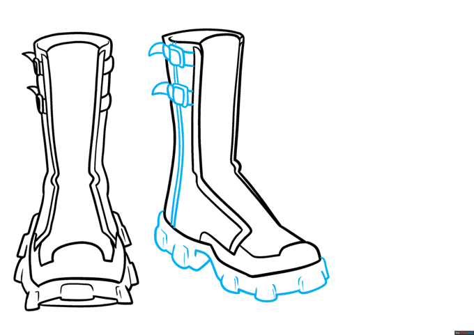 How to draw anime shoes and boots