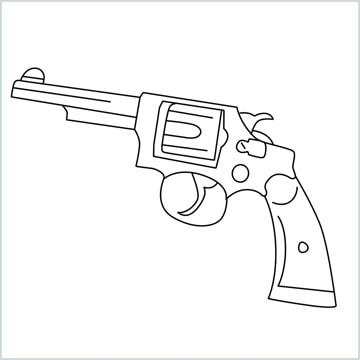 Thanks for watching.don't forget to like, comment and subscribe.pirate ship drawing.#pencil drawing of a gun. How To Draw Revolver Step By Step 8 Easy Phase