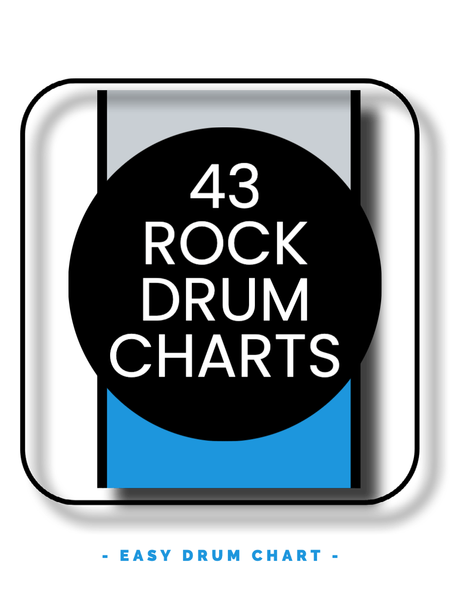 43 Rock Music Drum Chart Bundle