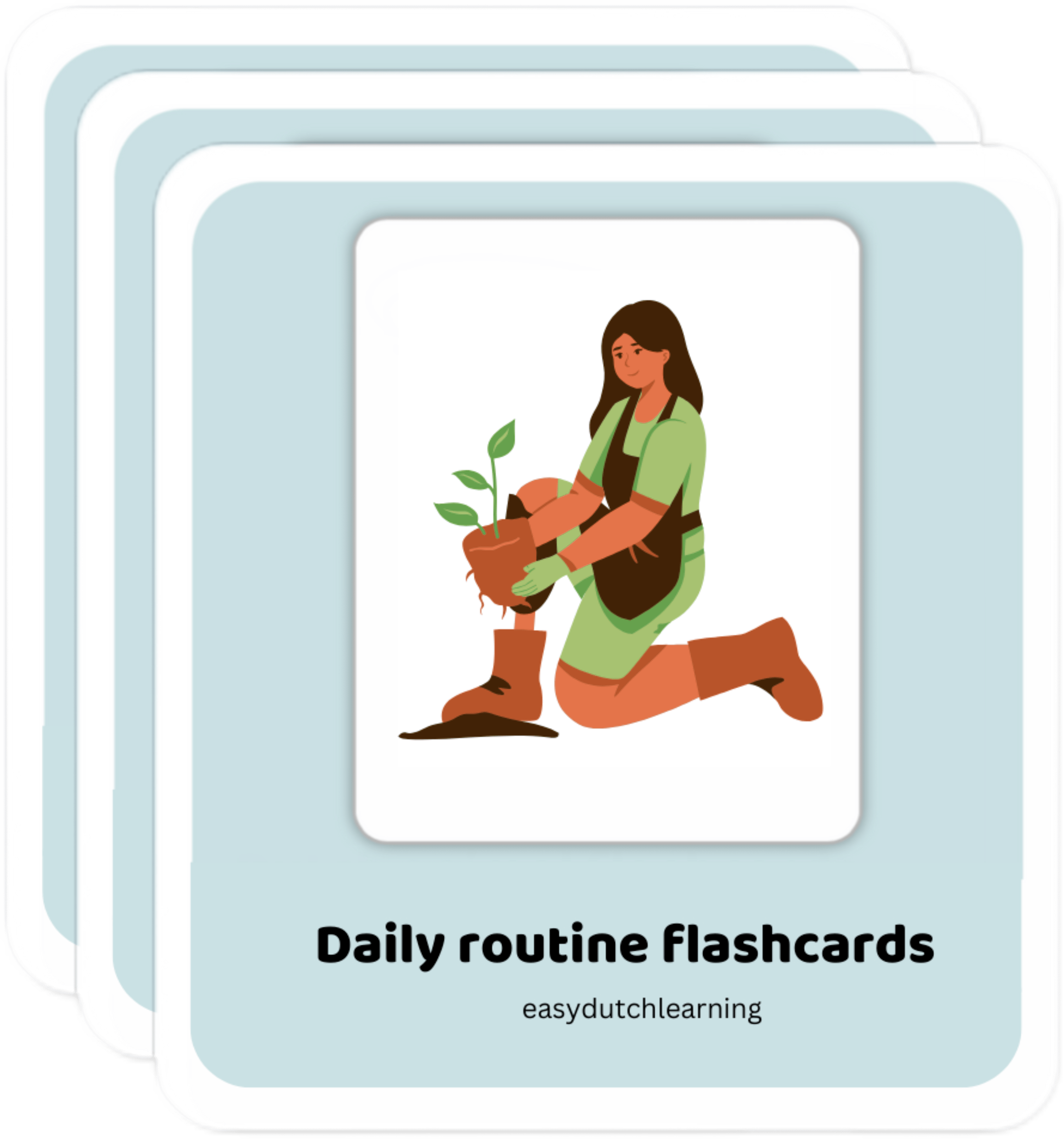 Daily routine flashcards (verbs)