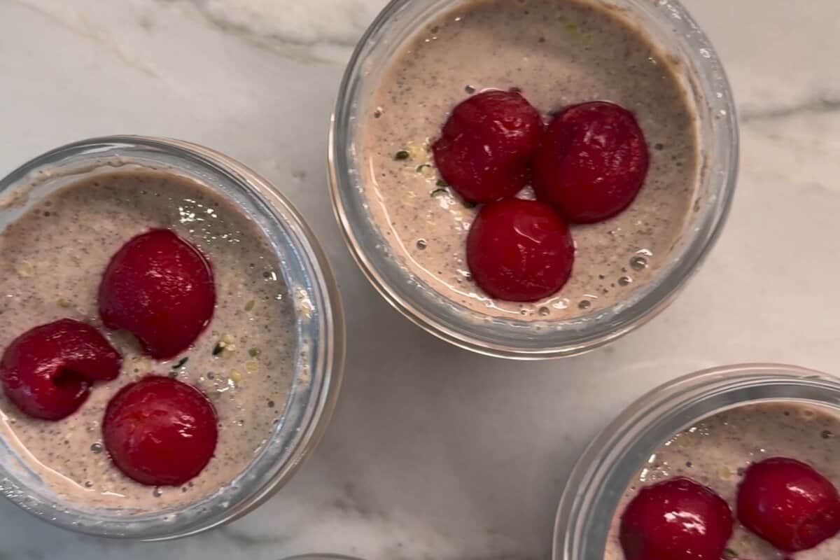 this shows me topping them with cherries and serving. 