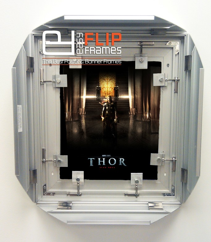 Advertising Banner Frame For 24' Box Truck - Easy Flip Frames