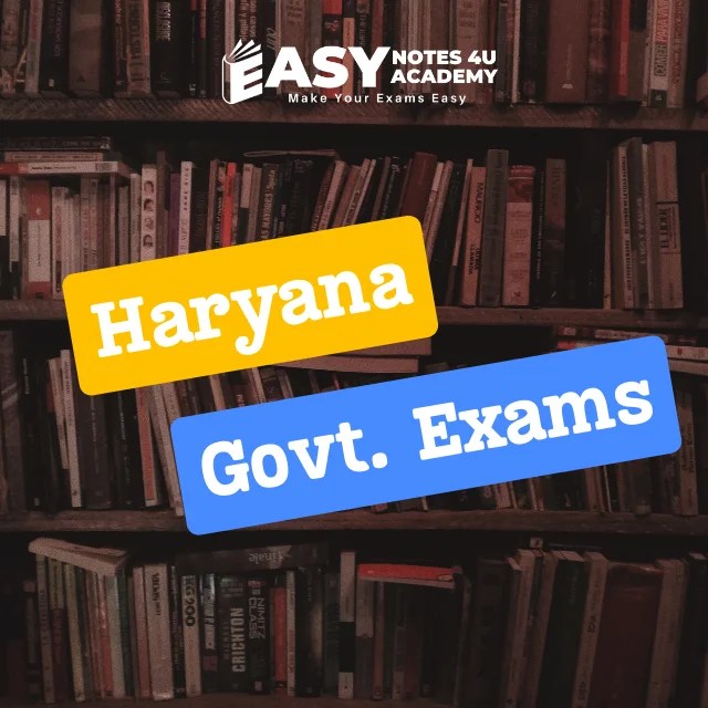 Haryana Govt. Exams PDF Notes & e-Books