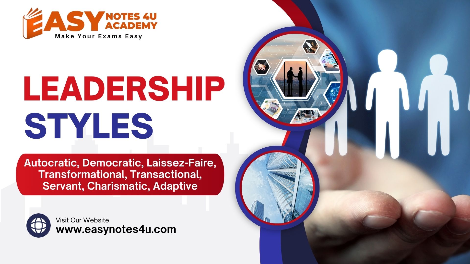 Leadership Styles – Autocratic, Democratic, Laissez-Faire, Transformational, Transactional, Servant, Charismatic, Adaptive