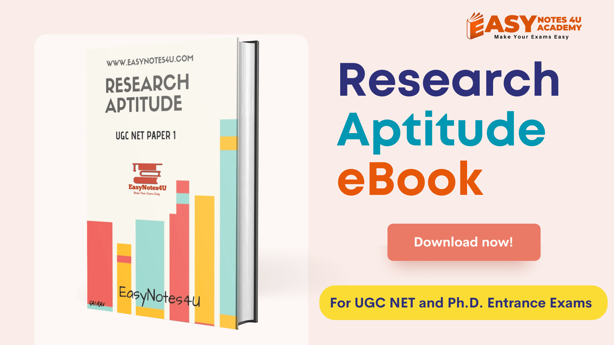 Get the best Research Aptitude eBook and PDF Notes for UGC NET Paper 1 and Ph.D. Entrance Exams. Simple, exam-oriented, and easy to revise. Download from Easy Notes 4U Academy today!