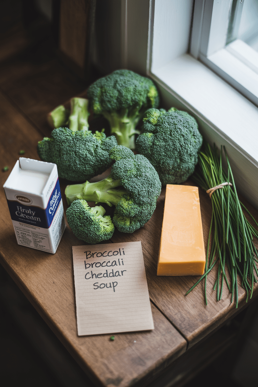 Broccoli Cheddar Soup Ingredients  