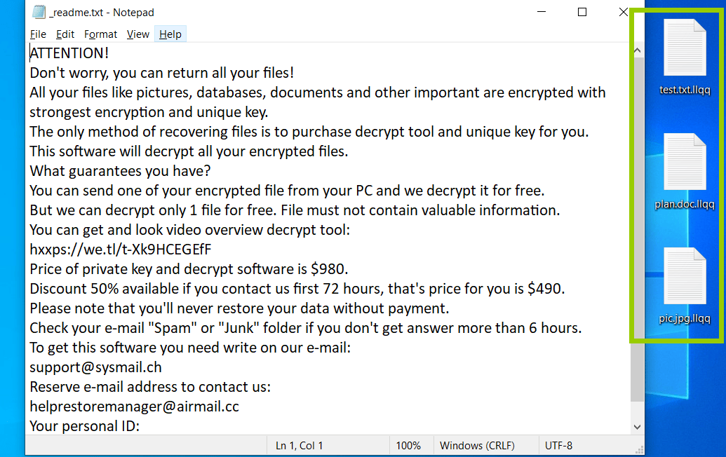 LLQQ ransomware Removal Steps [Decrypt .llqq File Virus]