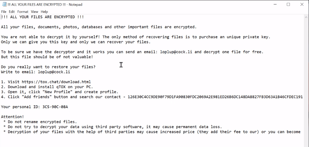 Remove .loplup File Virus ransomware (Guide)