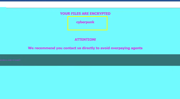 Cyberpunk (.CYBER Files) ransomware Removal & Decryption