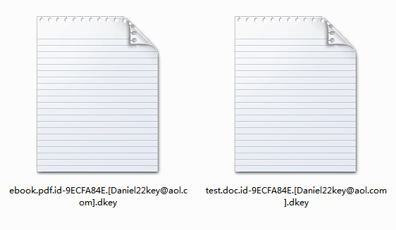 Dkey Ransomware .[Daniel22key@aol.com].dkey files