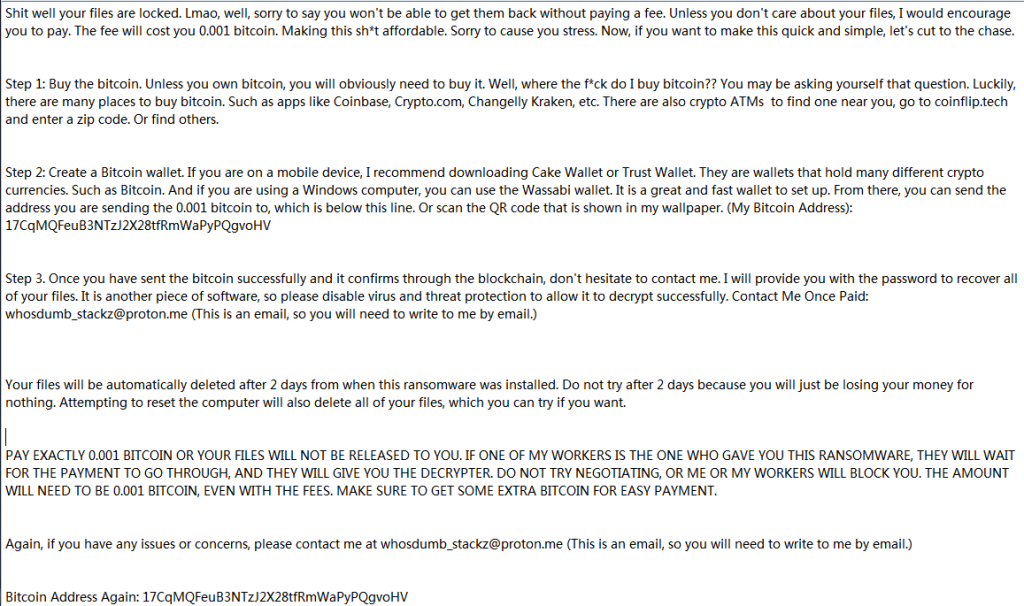 DumbStackz Ransomware