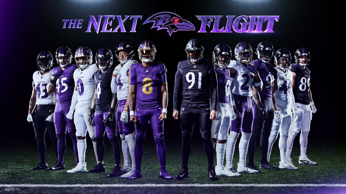 Ravens Reveal The Next Flight Uniform Collection EasySportz FULLLINEUP 
