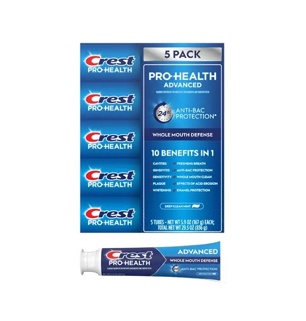 Crest Pro-Health Advanced Whole Mouth Defense Toothpaste – Stannous Fluoride, Deep Clean Mint
