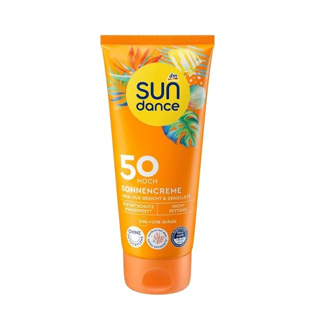 Sundance Sunscreen Lotion SPF 50 – Vegan, Water-Resistant UVA/UVB Protection for Face and Body
