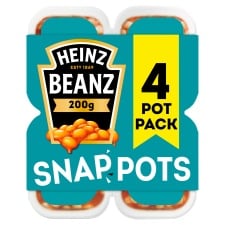 Heinz Baked Beanz Snap Pots 4 x 200g