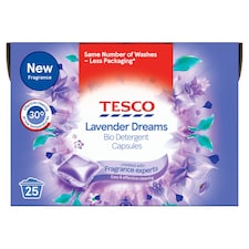 Tesco Lavender Dreams Biological Detergent Capsules 25W 425Ml