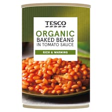 Tesco Organic Baked Beans In Tomato Sauce 420G