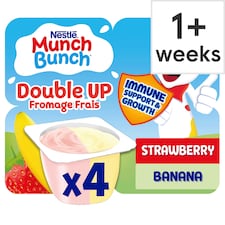 Munch Bunch Double Up Strawberry Banana Fromage Frais 4X85g