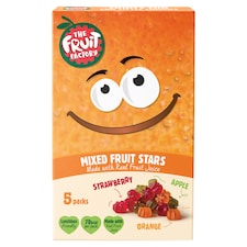 Fruit Factory Multi Fruit Stars 5 Pack 100G