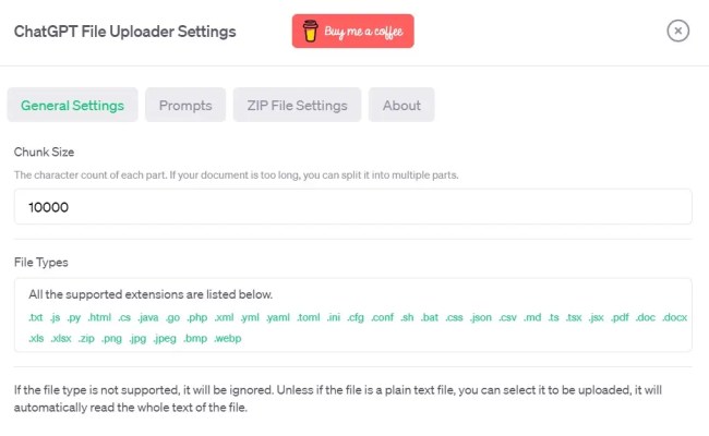 ChatGPT File Uploader Extended - Easy With AI