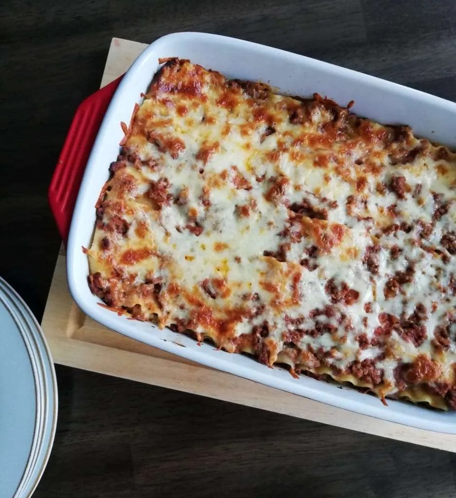 Homemade beef lasagna