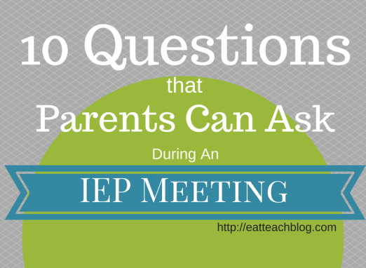 Questions Ask IEP Meeting