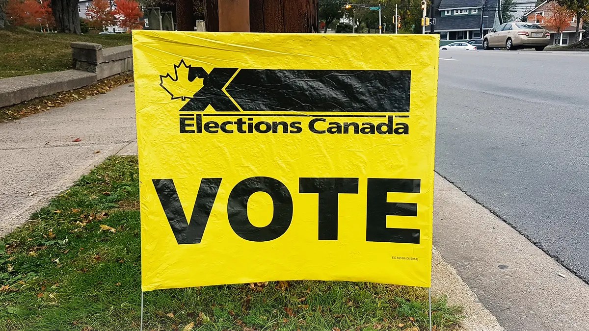 2025 Canada Federal Election voting sign