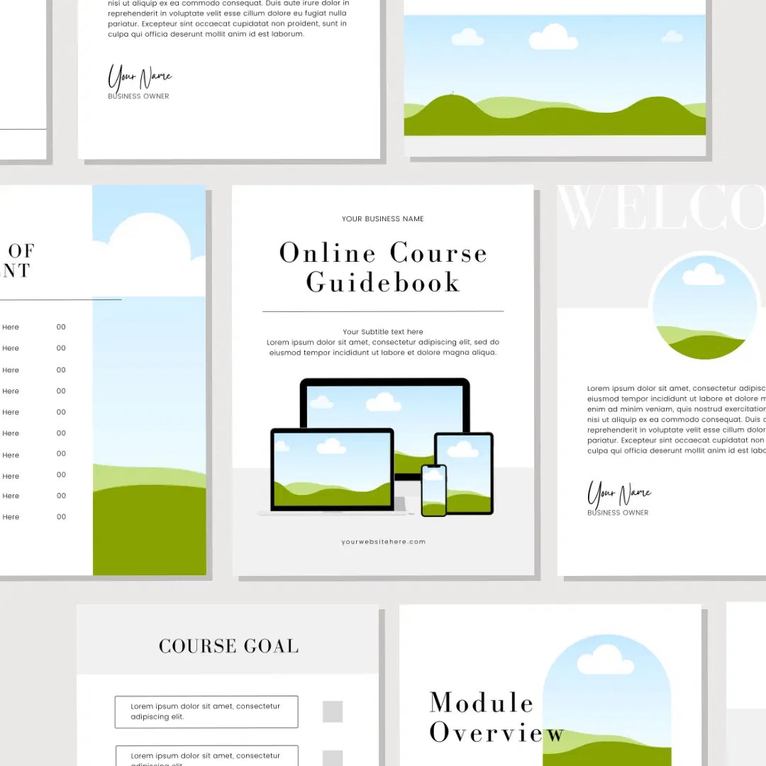 Launch Your Online Course Guidebook Template - High Quality 4K Sunset Designs | Free Download