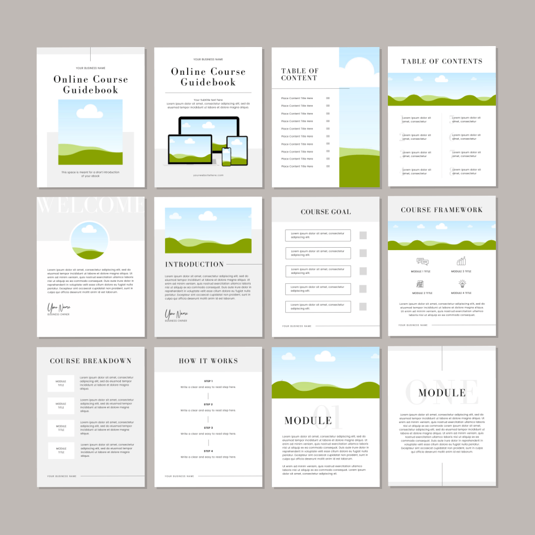 Launch Your Online Course Guidebook Template - Colorful Art Collection - HD Quality